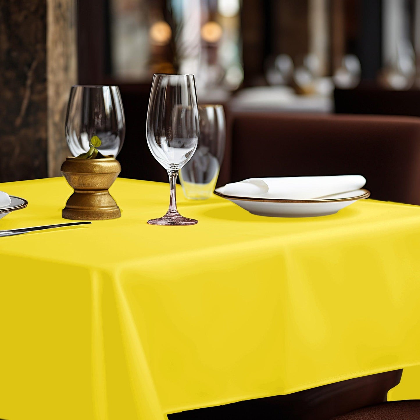 Pegasus Textiles ORCHID 100% Polyester Lemon Tablecloths - Pegasus Textiles