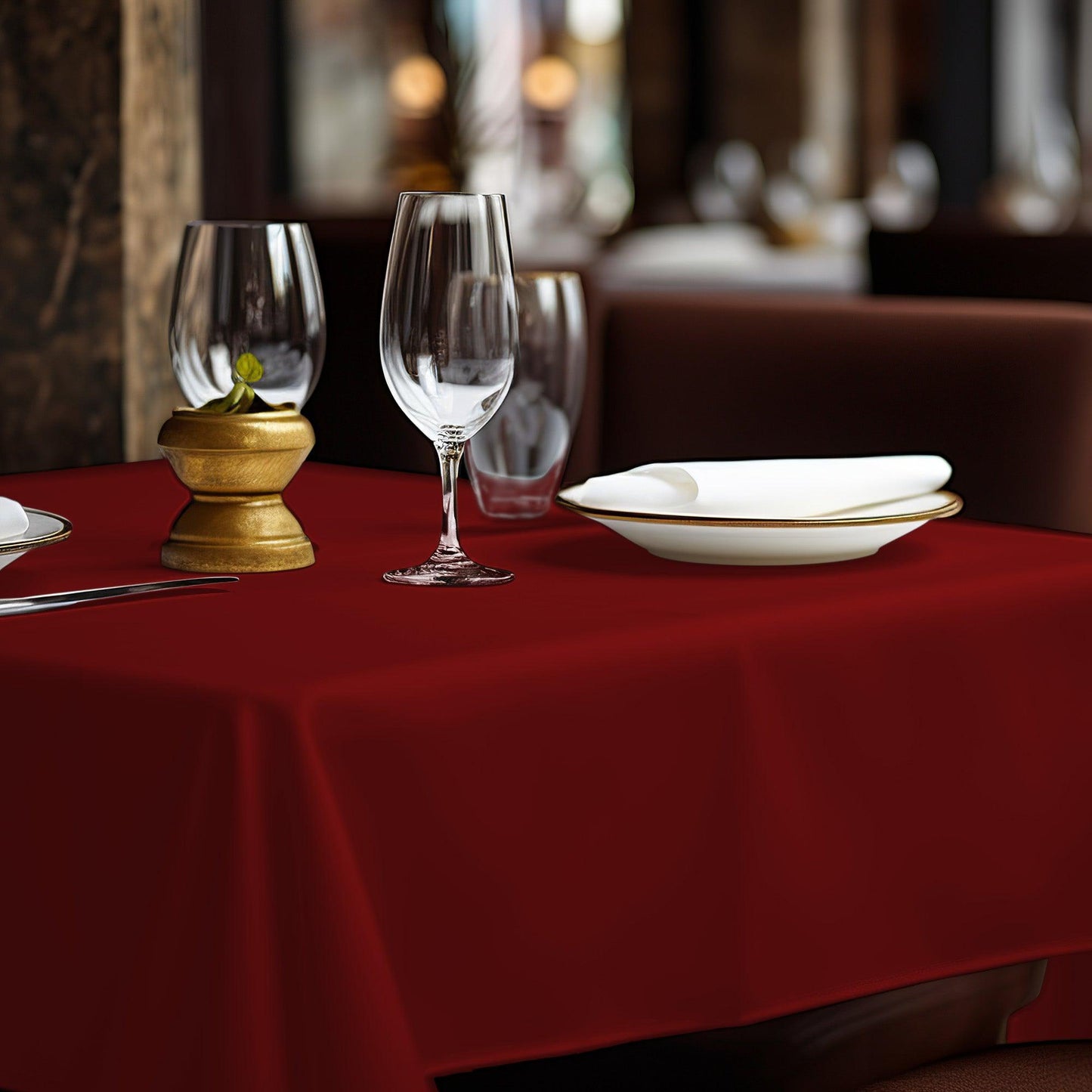 Pegasus Textiles ORCHID 100% Polyester Red Tablecloths - Pegasus Textiles