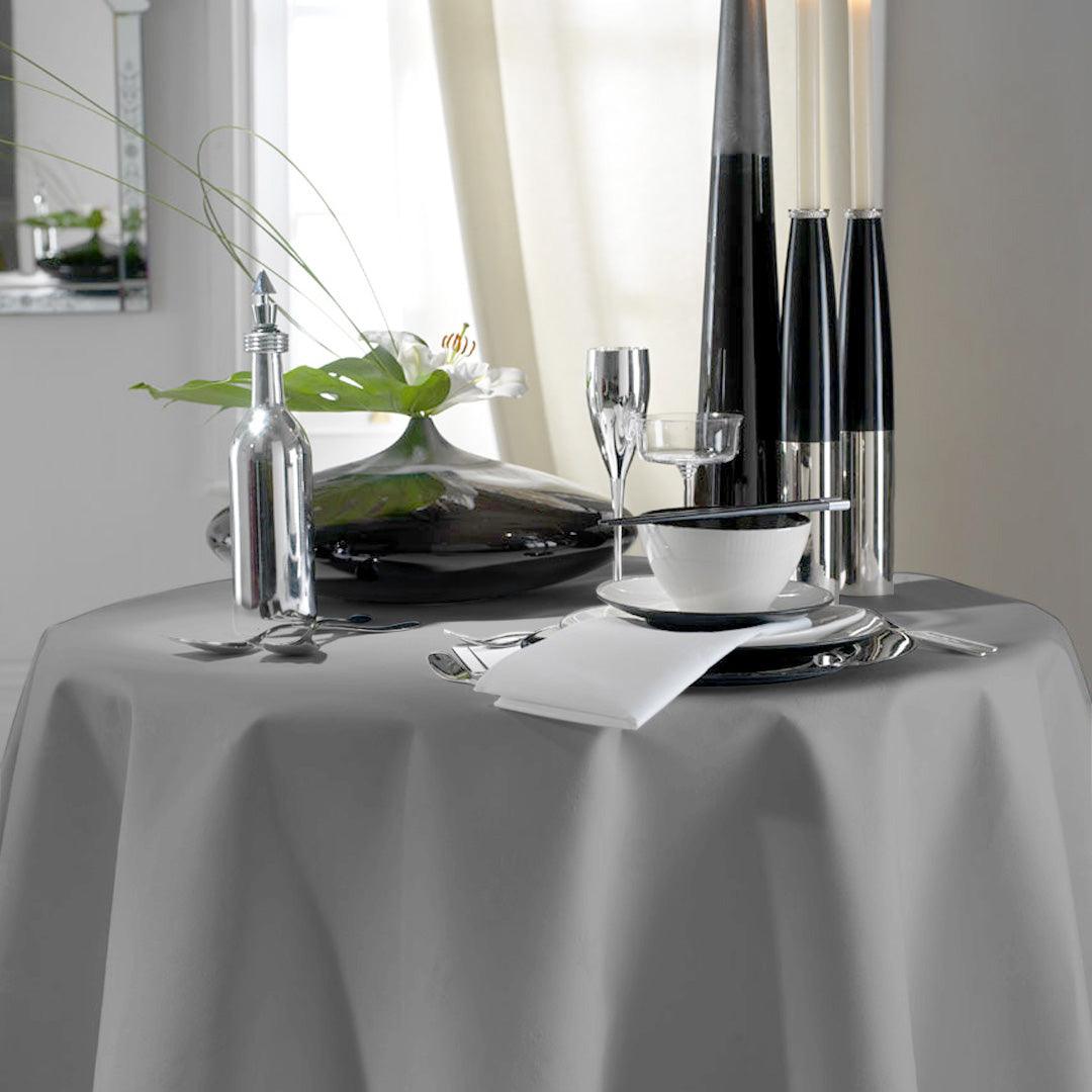 Pegasus Textiles ORCHID 100% Polyester Round Silver Tablecloths - Pegasus Textiles