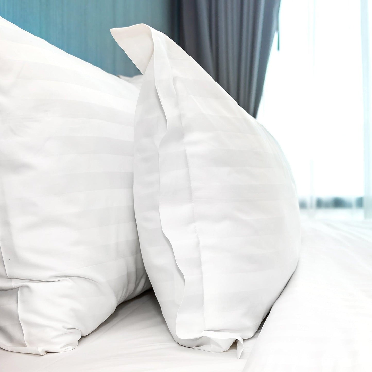 Primrose T200 Satin Stripes 2cm Pillowcases - Pegasus Textiles